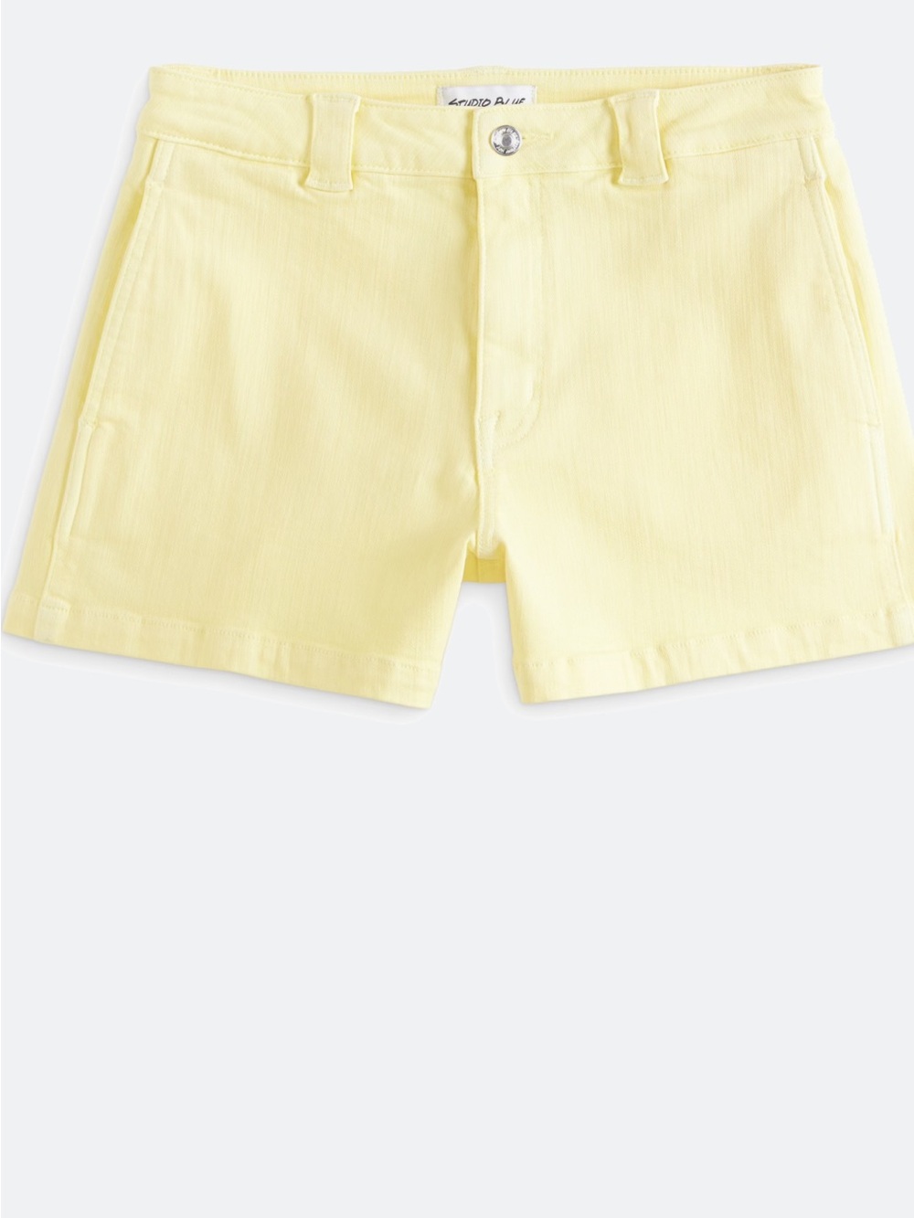 Women's Light Yellow Denim Shorts